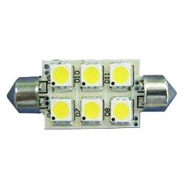 Warm White 10-30V LED Festoon Bulb - 97 Lumens - 42mm