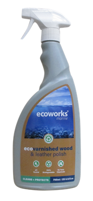 Ecoworks Varnished Wood and Leather Polish  750ml