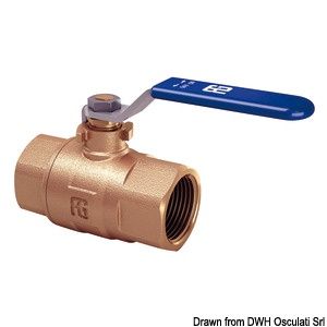 Bronze F-F ball valve full flow 3/4&quot;