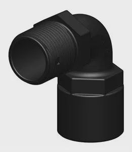 Connector 1½” BSP Female  1½&quot; BSP Male 90°
