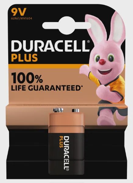 Duracell 9V Battery (card of 1)