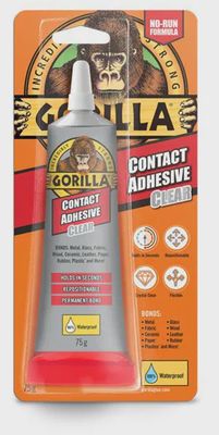 Gorilla Contact Adhesive Clear - 75g