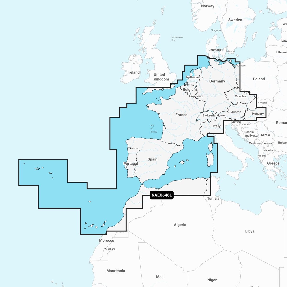 Navionics NAV + Europe, Central &amp; West Large