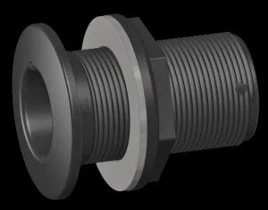 Skin Fitting Domed 1” BSP, Colour: Black