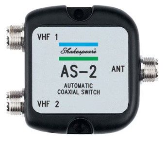 Shakespeare Automatic Antenna switch toggles two radios one Antenna