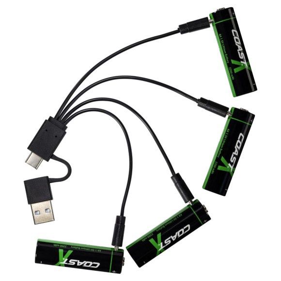 Coast ZX Rechargeable batteries, 4 pack