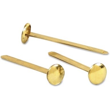GSA MAS ACCO Brass Fasteners - 0.47" Head - 2" Length - 100 Sheet Capacity - Flexible, Heavy Duty, Corrosion-free, Self-piercing Point, Rust Proof - 100 / Box - Brass