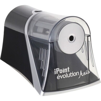 Westcott iPoint Evolution Axis Single Hole Sharpener - Desktop - 1 Hole(s) - Helical - 4.5&quot; Height x 7&quot; Width x 4.3&quot; Depth - Silver - 1 Each