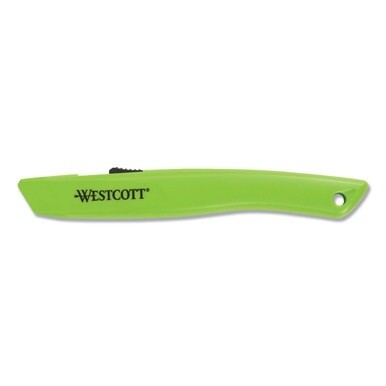 Safety Ceramic Blade Box Cutter, 0.5&quot; Blade, 6.15&quot; Plastic Handle, Green