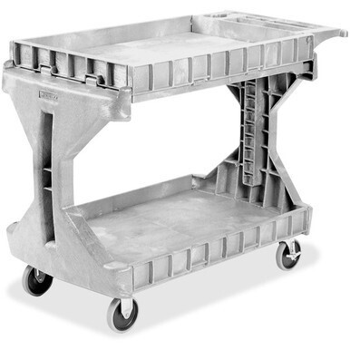 Akro-Mils ProCart Utility Cart - 400 lb Capacity - Plastic Foam - x 45&quot; Width x 24&quot; Depth x 35&quot; Height - Gray - 1 Each
