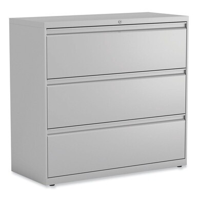 Lateral File, 3 Legal/Letter/A4/A5-Size File Drawers, Light Gray, 42&quot; x 18.63&quot; x 40.25&quot;