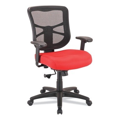 Alera Elusion Series Mesh Mid-Back Swivel/Tilt Chair, Supports Up to 275 lb, 17.9&quot; to 21.8&quot; Seat Height, Red