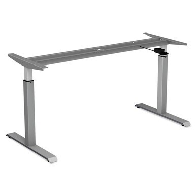 AdaptivErgo Sit-Stand Pneumatic Height-Adjustable Table Base, 59.06&quot; x 28.35&quot; x 26.18&quot; to 39.57&quot;, Gray