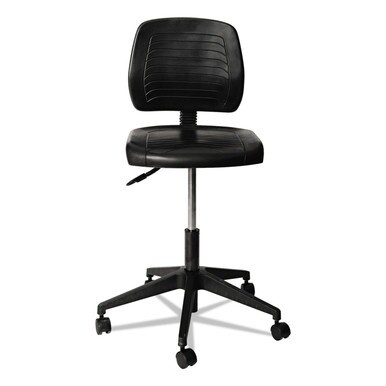 Alera WL Series Workbench Stool, Supports Up to 250 lb, 17.25&quot; to 25&quot; Seat Height, Black