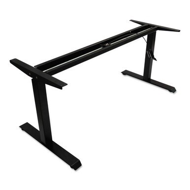 AdaptivErgo Sit-Stand Pneumatic Height-Adjustable Table Base, 59.06&quot; x 28.35&quot; x 26.18&quot; to 39.57&quot;, Black