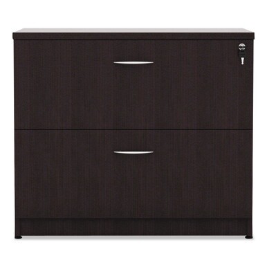 Alera Valencia Series Lateral File, 2 Legal/Letter-Size File Drawers, Espresso, 34&quot; x 22.75&quot; x 29.5&quot;