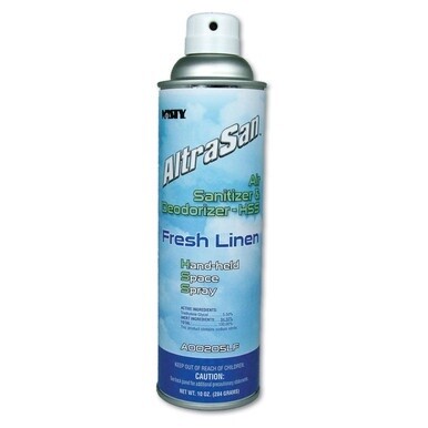 Handheld Air Sanitizer/Deodorizer, Fresh Linen, 10 oz Aerosol Spray, 12/Carton