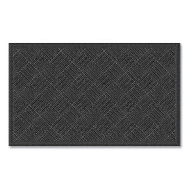 Ecomat Crosshatch Entry Mat, 36 x 60, Charcoal