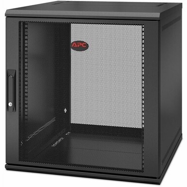 APC by Schneider Electric NetShelter WX 12U Single Hinged Wall-mount Enclosure 600mm Deep - For Networking, Airflow System - 45U Rack Height x 19&quot; Rack Width x 20.79&quot; Rack Depth - Wall Mountable - Bla
