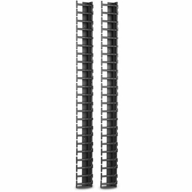 APC by Schneider Electric Vertical Cable Manager for NetShelter SX 600mm Wide 48U (Qty 2) - Cable Manager - Black - 1 - 6U Rack Height - TAA Compliant