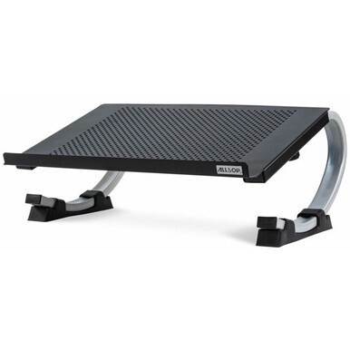 Allsop Redmond Adjustable Laptop Stand, Fits up to 17-inch Laptop - (30498) - Up to 17&quot; Screen Support - 40 lb Load Capacity - 5&quot; Height x 14.7&quot; Width x 11.5&quot; Depth - Desktop - Steel - Black, Silver