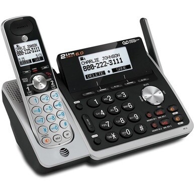 AT&amp;T TL88102 DECT 6.0 1.90 GHz Cordless Phone - 2 x Phone Line - Speakerphone - Answering Machine - Backlight