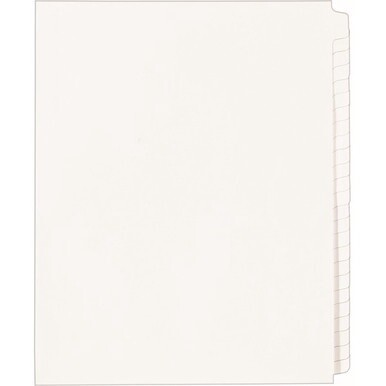 Avery&amp;reg; Standard Collated Legal Dividers - 1 x Divider(s) - Blank Side Tab(s) - 25 Tab(s)/Set - 8.5&quot; Divider Width x 11&quot; Divider Length - Letter - White Paper Divider - White Tab(s) - Recycled - 1