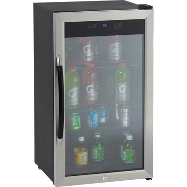 Avanti BCA306SSIS 3.0 Cubic Foot Beverage Cooler - 3 ft√É∆í√¢‚Ç¨≈°√É‚Äö√Ç¬≥ - Auto-defrost - Auto-defrost - Reversible - 3 ft√É∆í√¢‚Ç¨≈°√É‚Äö√Ç¬≥ Net Refrigerator Capacity - 120 V AC - Silver - LED Li