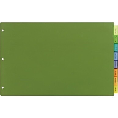Avery&amp;reg; Big Tab Index Divider - 8 x Divider(s) - Write-on, Print-on Tab(s) - 8 - 8 Tab(s)/Set - 11&quot; Divider Width x 17&quot; Divider Length - 3 Hole Punched - Multicolor Plastic Divider - Multicolor Pla