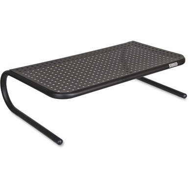 Allsop Large Metal Monitor Stand - 5.3&quot; Height x 18.5&quot; Width x 12.3&quot; Depth - Powder Coated - Metal, Steel - Black