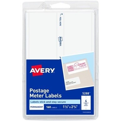 Avery&amp;reg; Address Label - 1 1/2" Width x 2 3/4" Length - Permanent Adhesive - Rectangle - White - Paper - 4 / Sheet - 40 Total Sheets - 160 Total Label(s) - 160 / Pack