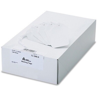 Avery&amp;reg; White Marking Tags - 3.25&quot; Length x 1.94&quot; Width - Rectangular - Twine Fastener - 1000 / Box - Polyester, Cotton - White