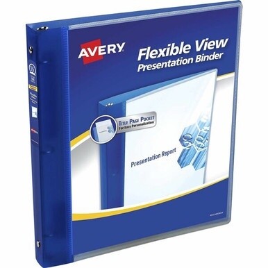 Avery&amp;reg; Flexi-View 3 Ring Binders - 1/2&quot; Binder Capacity - Letter - 8 1/2&quot; x 11&quot; Sheet Size - 100 Sheet Capacity - 3 x Round Ring Fastener(s) - Polypropylene - Flexible - 1 Each