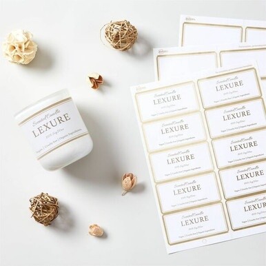 Avery&amp;reg; Matte White Shipping Labels with Metallic Gold Borders, 2&quot; x 4&quot; , 100 Blank Shipping Labels (6541) - Avery&amp;reg; Labels with Metallic Gold Borders, 2&quot; x 4&quot; , 100 (6541)