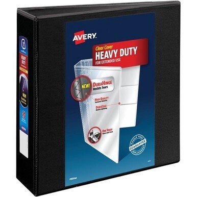 Avery&amp;reg; Heavy-Duty View Black 3&quot; Binder (79693) - Avery&amp;reg; Heavy-Duty View 3 Ring Binder, 3&quot; One Touch EZD&amp;reg; Rings, 3.5&quot; Spine, 1 Black Binder (79693)