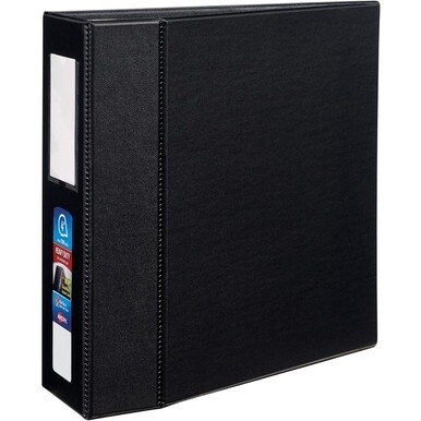 Avery&amp;reg; Heavy-Duty Black 4" Binder (79994) - Avery&amp;reg; Heavy-Duty 3 Ring Binder with Label Holder, 4" One Touch EZD&amp;reg; Rings, 4.5" Spine, 1 Black Binder (79994)