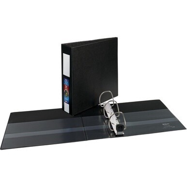 Avery&amp;reg; Heavy-Duty Black 3" Binder (79993) - Avery&amp;reg; Heavy-Duty 3 Ring Binder with Label Holder, 3" One Touch EZD&amp;reg; Rings, 3.5" Spine, 1 Black Binder (79993)