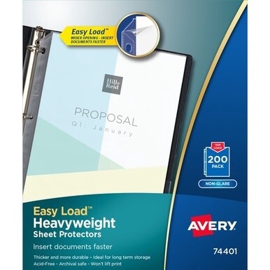 Avery&amp;reg; Non-Glare Heavyweight Sheet Protectors - For Letter 8 1/2&quot; x 11&quot; Sheet - Clear - Polypropylene - 200 / Box