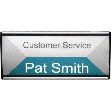 Advantus People Pointer Wall Sign - 1 Each - 8.8" Width x 4" Height x 0.6" Depth - Door-mountable, Wall Mountable - Mounting Hardware - Aluminum, Plastic - Black