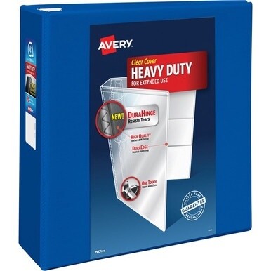 Avery&amp;reg; Heavy-Duty View Pacific Blue 4" Binder (79814) - Avery&amp;reg; Heavy-Duty View 3 Ring Binder, 4" One Touch EZD&amp;reg; Rings, 4.5" Spine, 1 Pacific Blue Binder (79814)