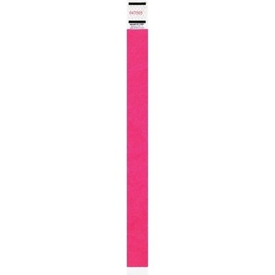 Advantus Neon Tyvek Wristbands - 500 / Pack - Neon Pink - Tyvek