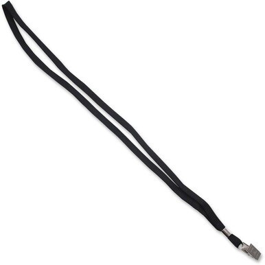 Advantus 36&quot; Deluxe Breakaway Neck Lanyard with Badge Clip - 24 / Box - Clip Attachment - 36&quot; Length - Black - Nylon