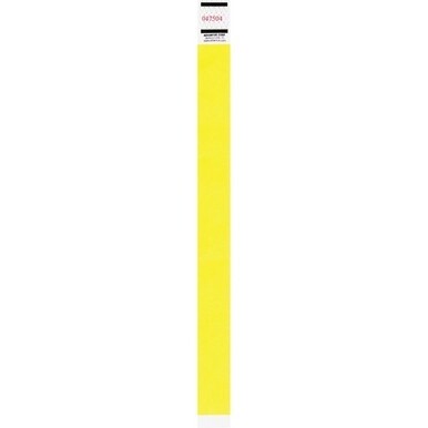 Advantus Neon Tyvek Wristbands - 500 / Pack - Neon Yellow - Tyvek