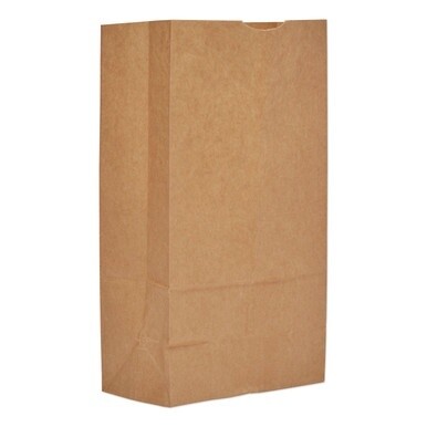 Grocery Paper Bags, #12, 7.06&quot; x 4.5&quot; x 13.75&quot;, Kraft, 500 Bags
