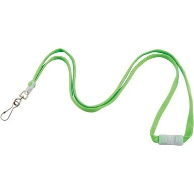 Advantus Neon Breakaway Lanyard - 12 / Pack - 0.5&quot; Width x 36&quot; Length - Neon Green
