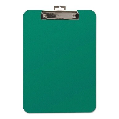 Unbreakable Recycled Clipboard, 0.25&quot; Clip Capacity, Holds 8.5 x 11 Sheets, Green