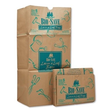 Lawn and Leaf Bags, 30 gal, 16&quot; x 35&quot;, Kraft, 50 Bags