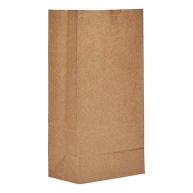 Grocery Paper Bags, 50 lb Capacity, #8, 6.13&quot; x 4.13&quot; x 12.44&quot;, Kraft, 500 Bags