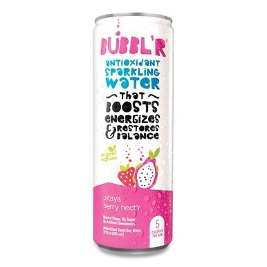 Antioxidant Sparkling Water, Pitaya Berry Nect&#39;r, 12 oz Can, 12 Cans/Carton