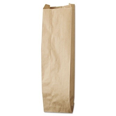 Liquor-Takeout Quart-Sized Paper Bags, 35 lb Capacity, 4.25&quot; x 2.5&quot; x 16&quot;, Kraft, 500 Bags